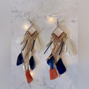 Colorful Feather Earrings